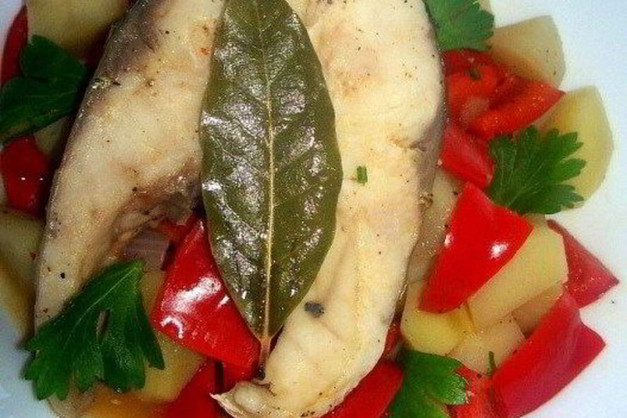 Рецепт вареная рыба с овощами