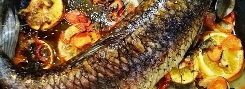 запеченный белый амур с овощами. Шаг 10