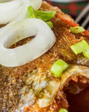 Жареный окунь