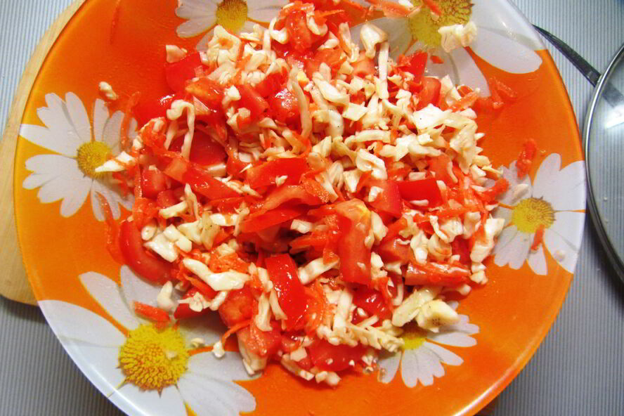 Рецепт салат-гарнир к жаренному мясу