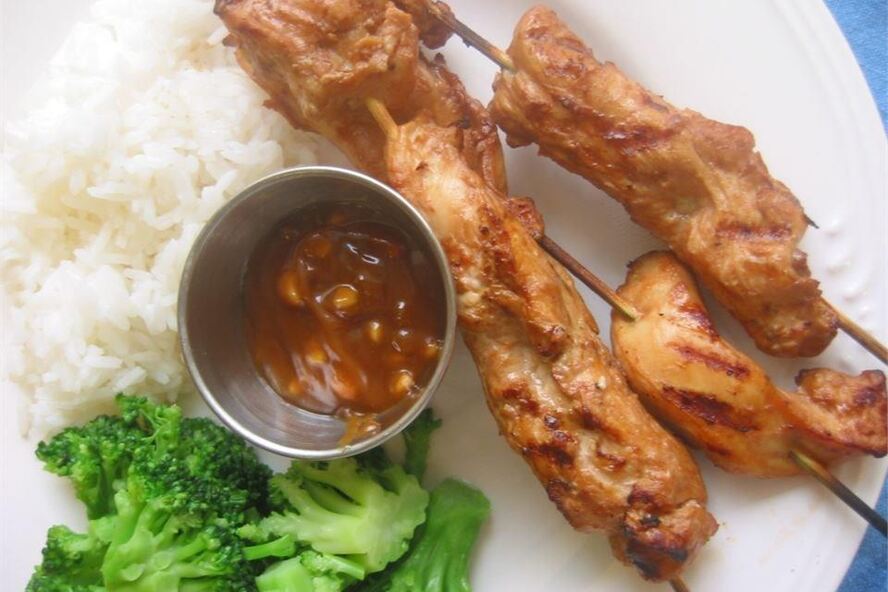 Рецепт индонезийский куриный шашлык сатай