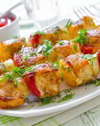 Куриный шашлык с овощами