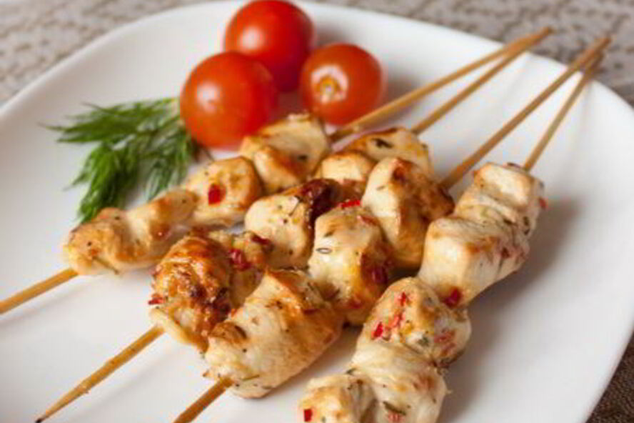 Рецепт куриные шашлычки с лимоном и зеленью