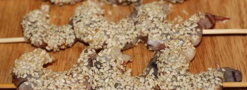 шашлычки из креветок с кунжутом. Шаг 5