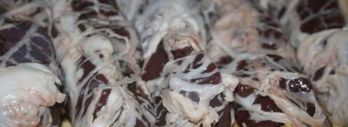 шашлычки из печени в жировой сетке. Шаг 2