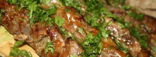 шашлычки из печени в жировой сетке. Шаг 4