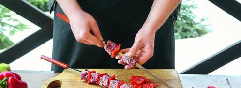 шашлык из говядины с острой сальсой. Шаг 5