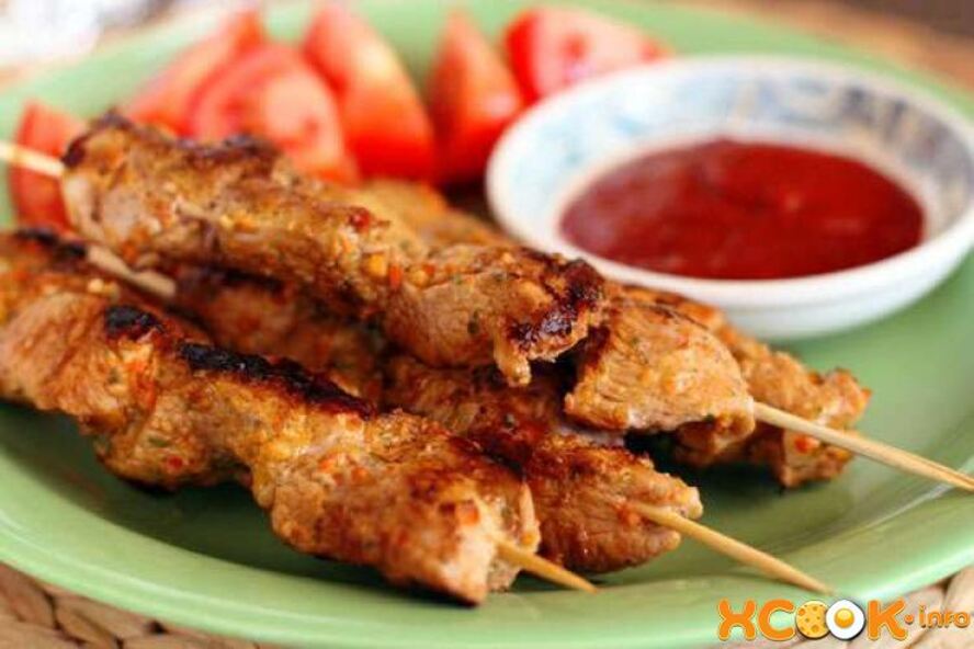 Рецепт шашлык из индейки на шпажках