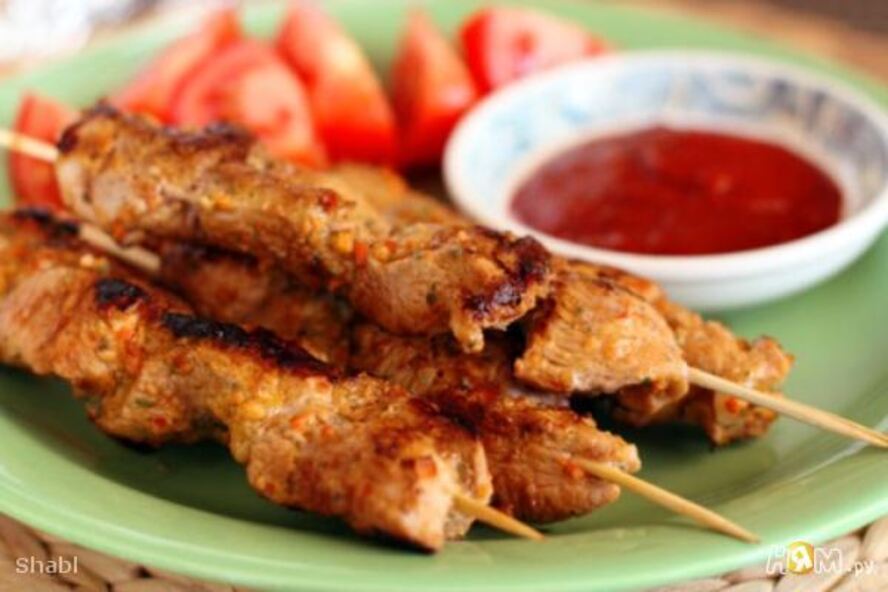 Рецепт шашлык из индейки с беконом