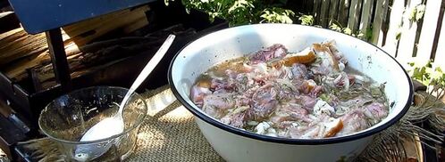 шашлык из кролика с салом. Шаг 7