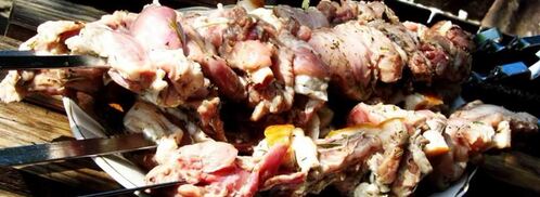 шашлык из кролика с салом. Шаг 9