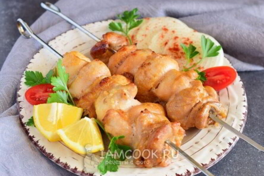 Рецепт шашлык из куриного филе в духовке