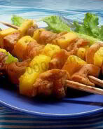 Шашлык из курицы по-гавайски