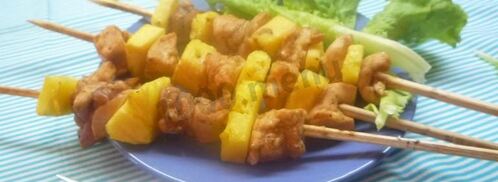 шашлык из курицы по-гавайски. Шаг 6