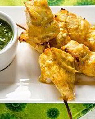 Шашлык из рыбы трески