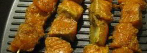 шашлык из семги на сковороде. Шаг 4