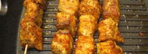 шашлык из семги на сковороде. Шаг 5