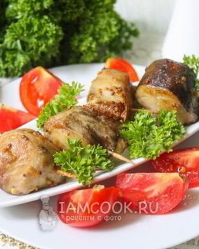 Шашлык из сома в духовке