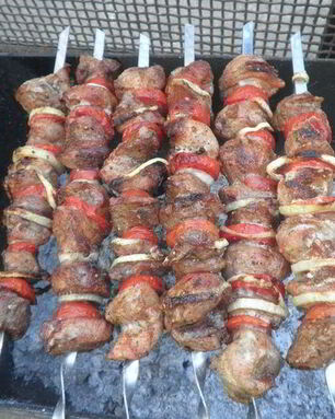 Шашлык из свинины с горчицой