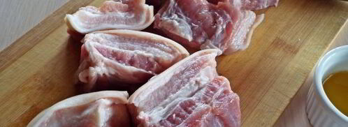 шашлык из свиной грудинки в томатно-соевом маринаде с медом. Шаг 7