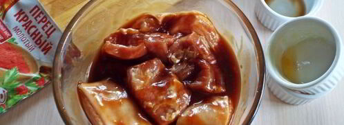 шашлык из свиной грудинки в томатно-соевом маринаде с медом. Шаг 10