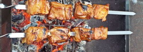 шашлык из свиной грудинки в томатно-соевом маринаде с медом. Шаг 12