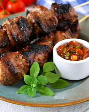 Шашлык из свиной вырезки в соевом соусе