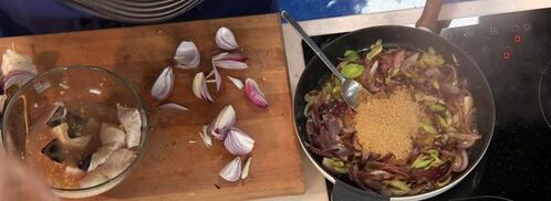 шашлык из зубатки с луковым конфитюром. Шаг 5