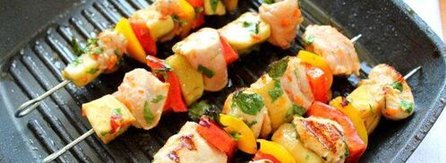 шашлык куриный с овощами. Шаг 8