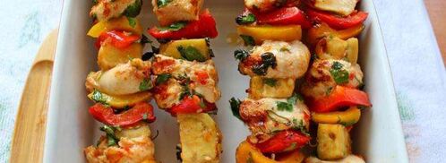 шашлык куриный с овощами. Шаг 9