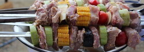 шашлык с овощами в горчичном маринаде. Шаг 3