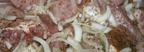 шашлык сочный в луковом маринаде. Шаг 4