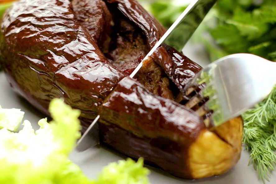 Рецепт шашлык в баклажанах в духовке