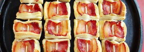 закуска из слоеного теста шашлык. Шаг 9