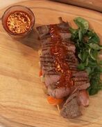 Микс-стейк с овощным шашлычком