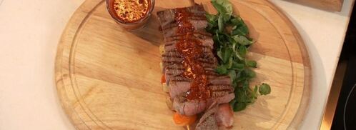 микс-стейк с овощным шашлычком. Шаг 6