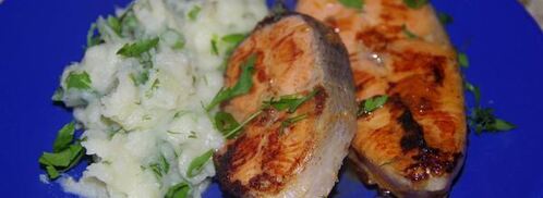 стейк из кижуча в соке красного апельсина. Шаг 10