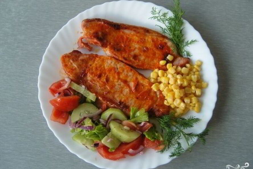 Рецепт стейк из свинины в аэрогриле