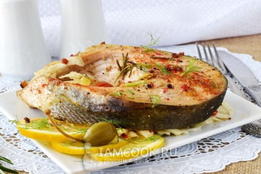 Рецепт стейк лосося в духовке