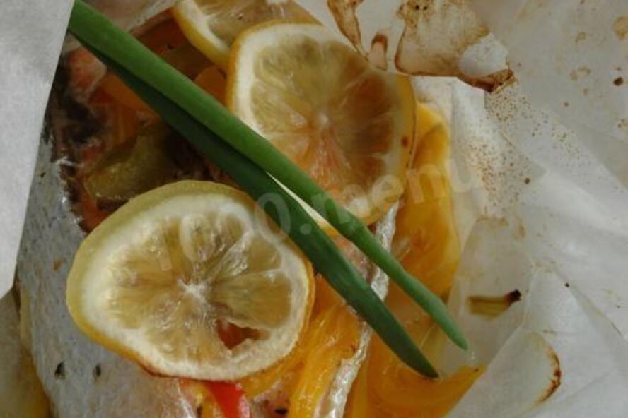 Рецепт стейк лосося, запеченный в пергаментной бумаге