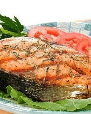 Стейк семги под сыром в духовке