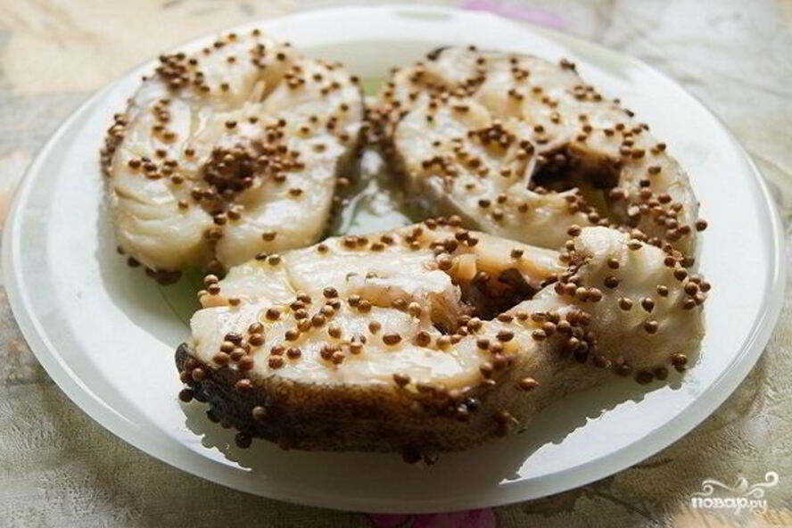 Рецепт стейк трески на пару