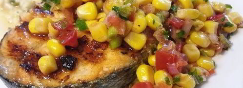 стейки лосося с сальсой из кукурузы. Шаг 4