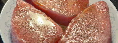 стейки тунца с лимонным маслом и черным перцем. Шаг 2