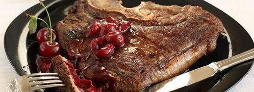 вишневый соус и стейк ти-бон. Шаг 6