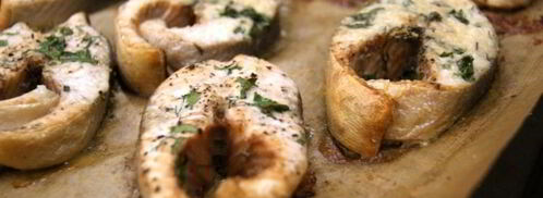 запеченные стейки горбуши. Шаг 7