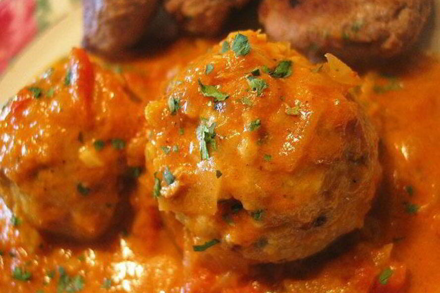 Рецепт куриные тефтели под соусом карри