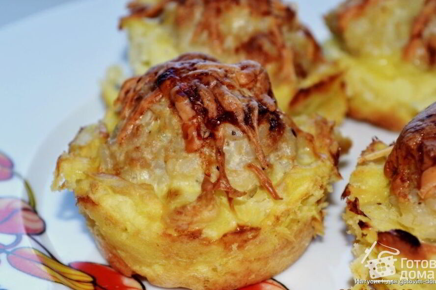 Рецепт куриные тефтельки в картофельных корзиночках