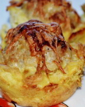 Куриные тефтельки в картофельных корзиночках