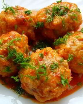 Мясные тефтели с рисом в подливке